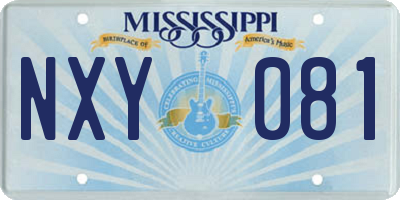MS license plate NXY081