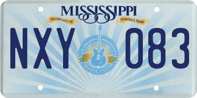 MS license plate NXY083
