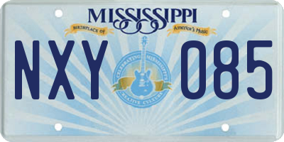 MS license plate NXY085