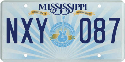 MS license plate NXY087