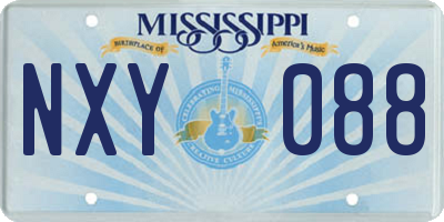 MS license plate NXY088