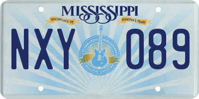 MS license plate NXY089