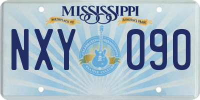 MS license plate NXY090
