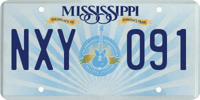 MS license plate NXY091