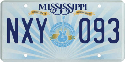 MS license plate NXY093