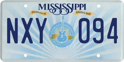 MS license plate NXY094