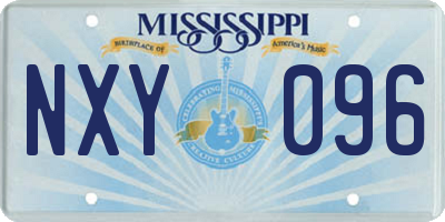 MS license plate NXY096