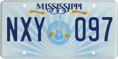 MS license plate NXY097