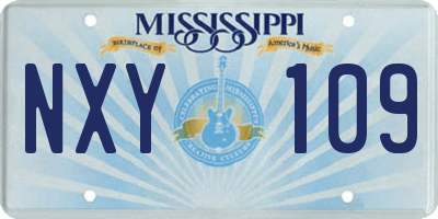 MS license plate NXY109