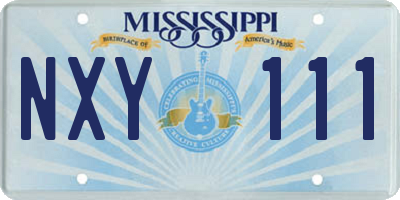 MS license plate NXY111