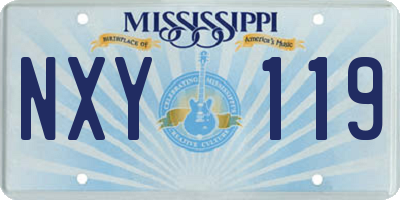 MS license plate NXY119