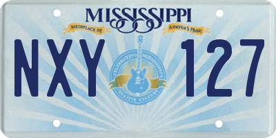 MS license plate NXY127