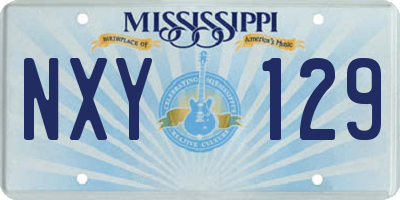 MS license plate NXY129