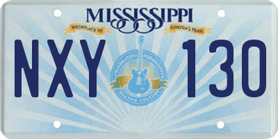 MS license plate NXY130