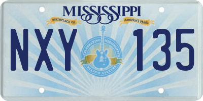 MS license plate NXY135