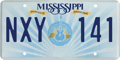 MS license plate NXY141