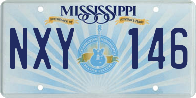 MS license plate NXY146