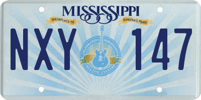 MS license plate NXY147