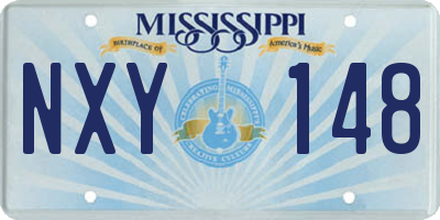 MS license plate NXY148