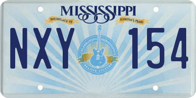 MS license plate NXY154