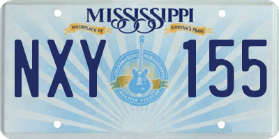 MS license plate NXY155