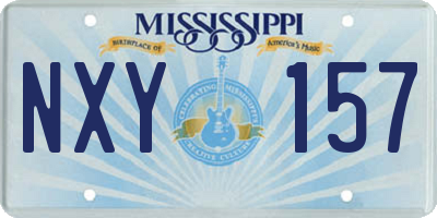 MS license plate NXY157