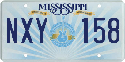 MS license plate NXY158
