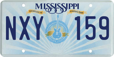 MS license plate NXY159