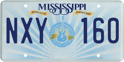 MS license plate NXY160