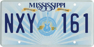 MS license plate NXY161