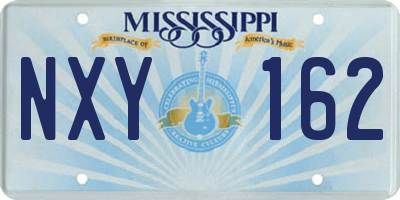 MS license plate NXY162
