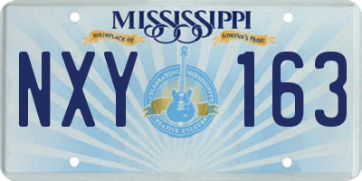 MS license plate NXY163