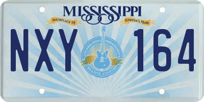 MS license plate NXY164