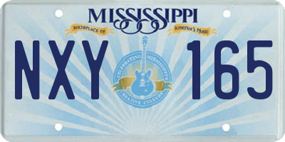 MS license plate NXY165
