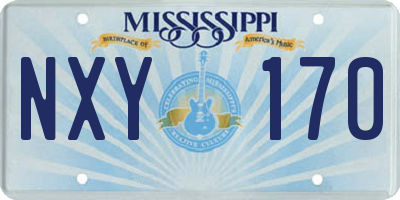 MS license plate NXY170