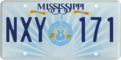 MS license plate NXY171