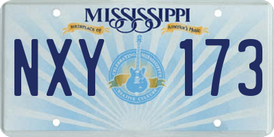 MS license plate NXY173