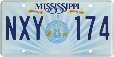 MS license plate NXY174