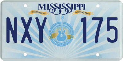 MS license plate NXY175