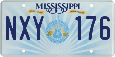 MS license plate NXY176