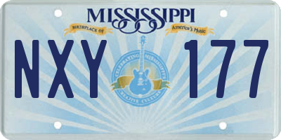 MS license plate NXY177