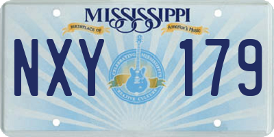 MS license plate NXY179