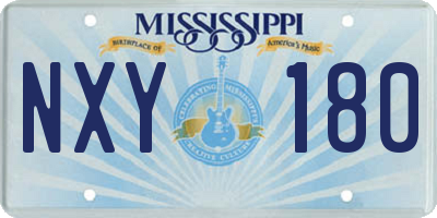 MS license plate NXY180