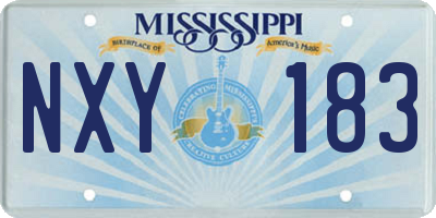MS license plate NXY183