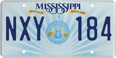 MS license plate NXY184
