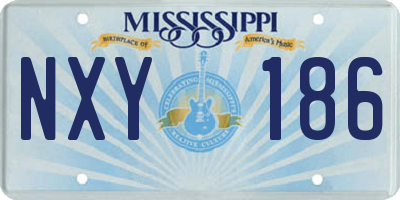 MS license plate NXY186