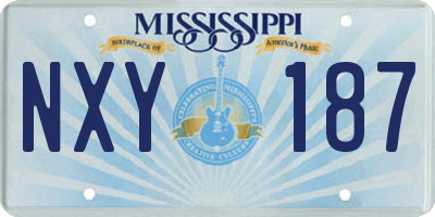 MS license plate NXY187