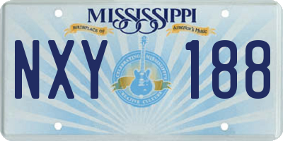 MS license plate NXY188