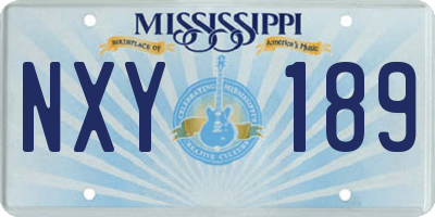MS license plate NXY189