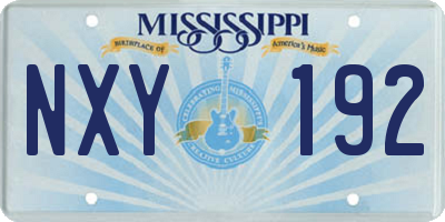 MS license plate NXY192
